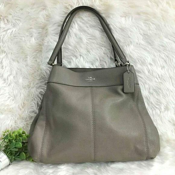 COACH Designer Lexy Gray shoulder bag purse handbag - Picture 1 of 9